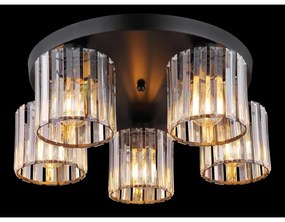 Globo 15742-5D - Lampadario a plafone JORDANA 5xE27/60W/230V diametro 46,5 cm nero