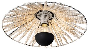 Lampada da parete orientale beige con perline - Moti