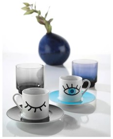 Set di 2 tazze e piattini Eyes, 90 ml - Kütahya Porselen