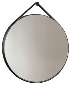 Specchio kiwi tondo in metallo nero Ø 60 cm