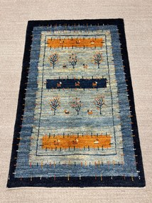 Gabbeh Tappeto persiano 120 x 80 Verde (Iran) Annodato A Mano