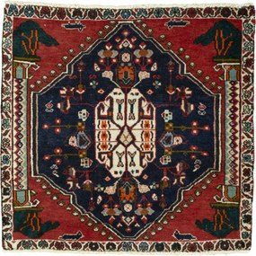 Shiraz Tappeto persiano 60 x 70 Rosso (Iran) Annodato A Mano