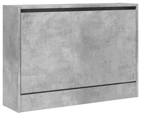 Scarpiera Grigio Cemento 80x21x57 cm in Legno Multistrato