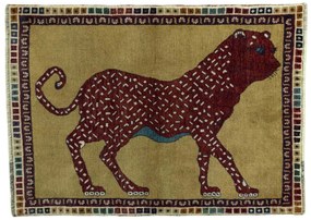 Gabbeh Tappeto persiano 150x110 Giallo (Iran) Annodato A Mano