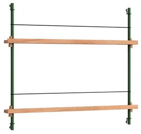 Moebe - Magazine Shelving Oak/Pine Green Moebe