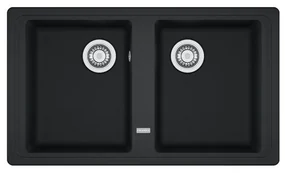 Lavello integrato 2 vasche FRANKE Boston L 86 x L 50 cm nero