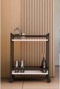 Carrello Portavivande Stile Industrial 60x34x76 Will Bianco