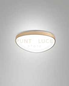 Quirk plafoniera led ottone satinato d.42cm  a led cct 2700k - 3200...
