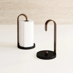 Portarotolo da cucina verticale in legno nero ø 17 cm Bellwood – Umbra