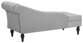 Chaise longue con contenitore grigio chiaro PESSAC Beliani