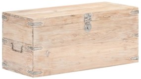 Baule 90x40x40 Cm İn Legno Massello Di Acacia /