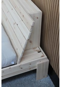 Letto matrimoniale di colore naturale in pino massiccio con rete inclusa 180x200 cm Layers – Karup Design