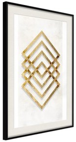 Poster  Golden Inlay  Cornice Quadri Cornice nera con pass-partout, Larghezza x Altezza Home decor 30x45