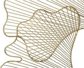 Pannello Decorativo In Ferro A Fiori Glam Leaf 79x5x68 Cm Oro