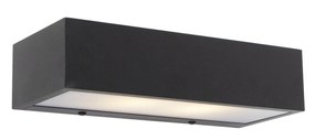 Applique da parete rettangolare di design nera 25 cm - Houx