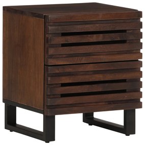 Comodino 40x34x46 Cm İn Legno Massello Di Mango /