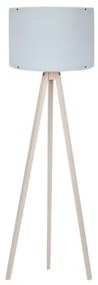 Lampada Treppiede Da Terra 38x145 Cm Design Moderno Bianco e Crema