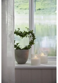 Candela di cera a LED bianca in vetro, altezza 12,5 cm Flamme Romb - Star Trading