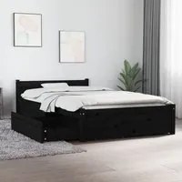 Giroletto con Cassetti Nero 90x200 cm 3103487