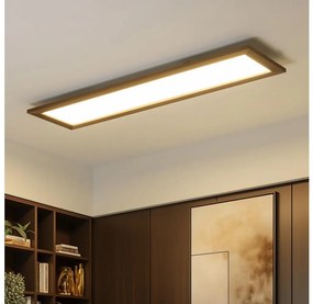 Brilagi - Plafoniera LED SLIMFRAME WOOD LED/58W/230V 124x34 cm marrone scuro