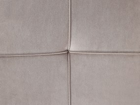 Chaise longue sinistra velluto beige e grigio GONESSE Beliani