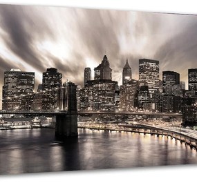 Stampa su tela Ny Brown, multicolore 90 x 135 cm