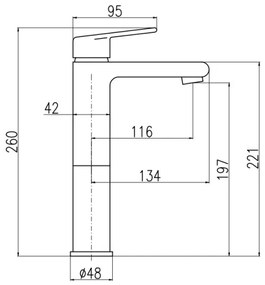 RAV Slezák CO130.0Z - Miscelatore per lavabo COLORADO 26 cm, oro lucido