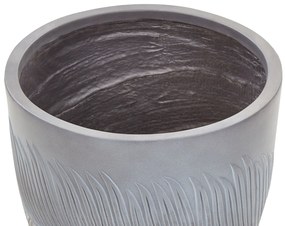 Vaso da fiori argilla grigio 35 x 35 x 33 cm FTERO Beliani