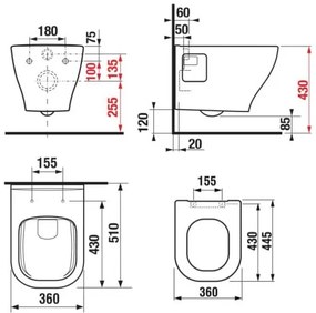 JIKA H8666160000001 - WC sospeso DEEP + sedile WC SoftClose DEEP