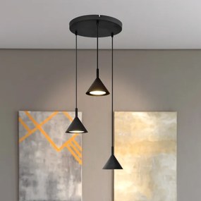 Lampadario a sospensione con filo ETNA 3xGX53/10W/230V nero