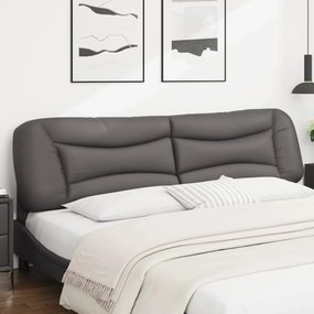Cuscino testiera grigio 200 cm in similpelle