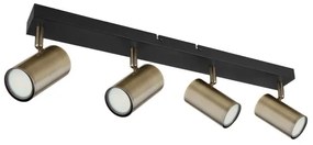 Globo 57911-4M - Faretto ROBBY 4xGU10/35W/230V nero/ottone