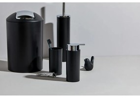 Set di accessori per il bagno nero opaco in plastica Calvo – Wenko