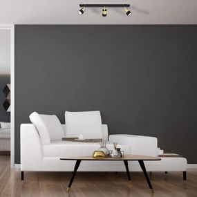 Faretto LED TUBSSON 3xGU10/4,8W/230V nero/oro