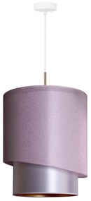 Duolla - Lampadario a sospensione con filo PARIGI 1xE27/15W/230V diametro 40 cm rosa/argento/rame
