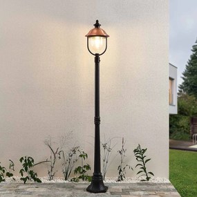 Lampada da esterno Lindby Clint, 177 cm, metallo, resistente all'acqua di mare, Clint Lindby, dimmerabile, Rame, Alluminio, Vintage