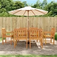 Set da Pranzo da Giardino 7 pz in Legno Massello di Acaciacod mxl 69721