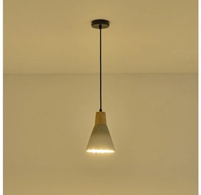 Lampadario a sospensione con filo 1xE27/15W/230V color crema