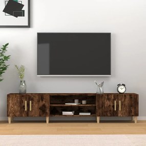 Mobile Tv Rovere Fumo 180x31,5x40 Cm İn Legno Multistrato /
