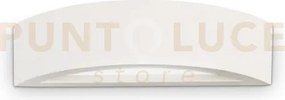 Soda applique in gesso bianco biemissione ip20 1 luce attacco e14 30cm