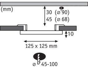 Paulmann 92391 - LED/8,5W IP44 Lampada da incasso per bagno VARIFIT 230V