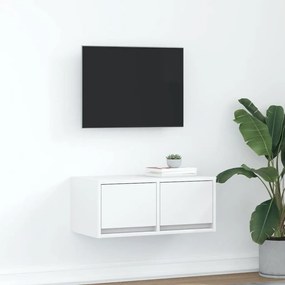 Mobile Porta Tv Bianco 60x31x25,5 Cm İn Legno Multistrato /