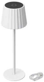 Lampada da Tavolo Ricaricabile 2.2W IP54 CCT Dimmerabile - Bianco Rigato