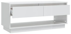 Mobile TV Bianco Lucido 102x41x44 cm in Truciolato