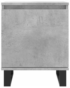 Comodini 2 pz grigio cemento 40x30x50 cm in legno multistrato