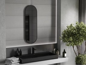 Mexen Loft specchio da bagno ovale 100 x 35 cm, cornice nera - 9851-100-035-000-70