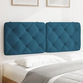 Cuscino Testiera Blu 120 Cm İn Velluto /
