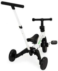 Triciclo con barra di guida in bianco ECOTOYS