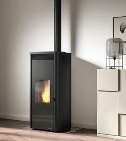 Palazzetti Isabel 12 US PRO 2 Stufa A Pellet Ecofire ad Aria con uscita fumi superiore in acciaio Nero