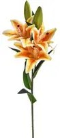 Set 4 Lilium Artificiali Stargaze Composto da 3 Fiori Altezza 67 cm Arancio